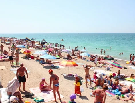 People on the beach 2k Stock Footage 8547638