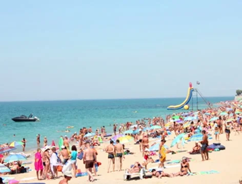 People on the beach 4k Stock Footage 8548067