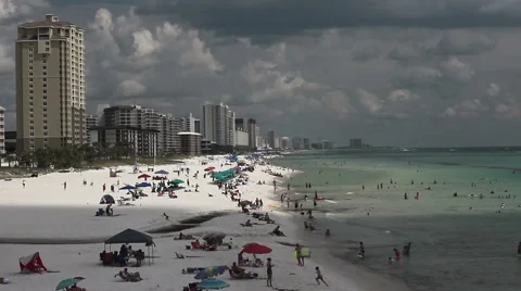 People At The Beach In Florida Stock Footage 56161915