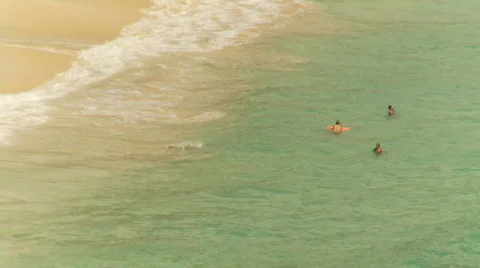 People at the Beach Stock Footage 418032