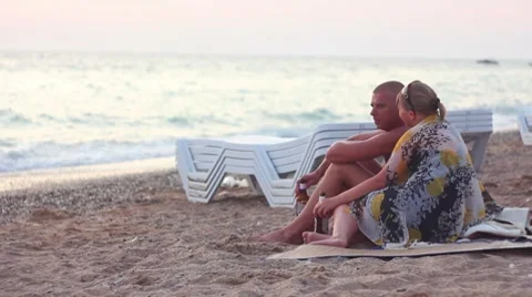 People on the beach Stock Footage 8548208