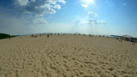 People on the beach Stock Footage 11154126