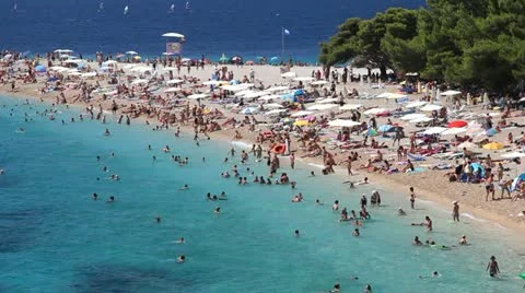 People on the beach Stock Footage 22125843