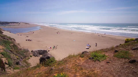 People on the Beach Video stock 24973722