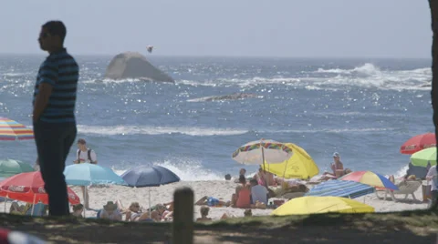 People on beach Stock Footage 27229707