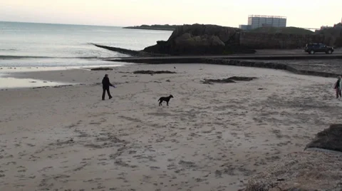 People on the Beach Video stock 38046207