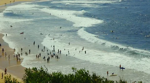 People on the beach Stock-Footage 42483394