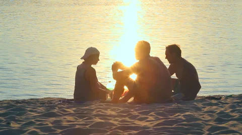 People on the beach Stock Footage 51649315