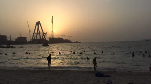 People in the beach Stock Footage 67271323