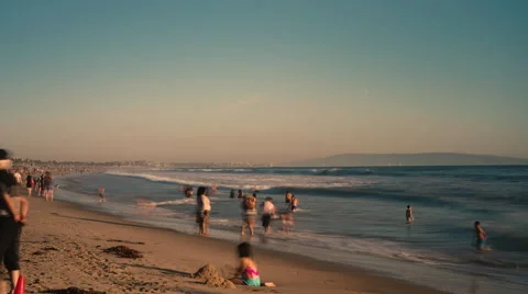 People on the beach Stock Footage 68026745