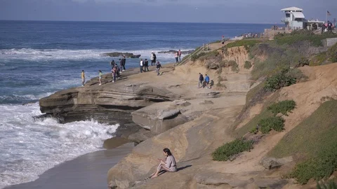 People At The Beach 库存影片 125845350