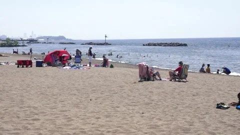 People at the Beach Stock Footage 134552200