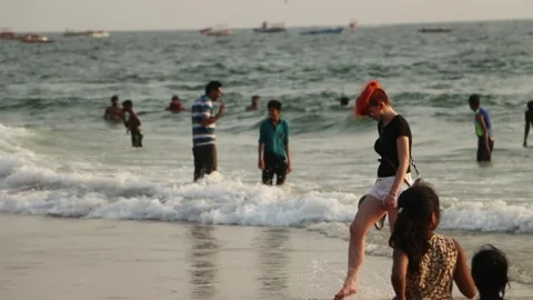 People on beach Stock-Footage 134958456