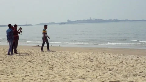 People on the beach Stock-Footage 154548467