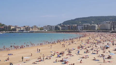 People in the Beach Stock Footage 162485838