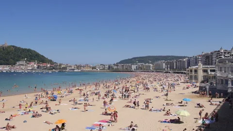 People in the Beach Stock Footage 162486066