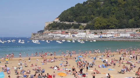 People in the Beach Stock Footage 163185069