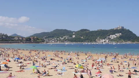 People in the Beach Video stock 163185092