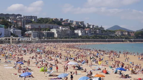 People in the Beach Stock Footage 163185094