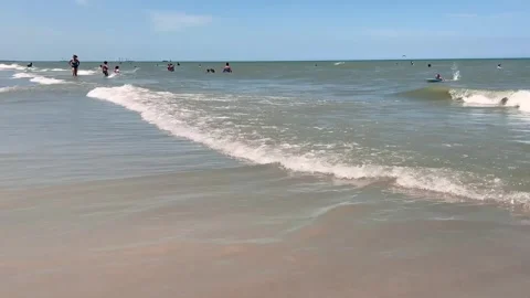 People at the Beach Stock Footage 244425238