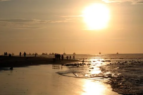 People on the beach Stock Photos