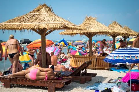 People on the beach Stock Photos