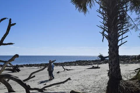 People on the beach Foto stock