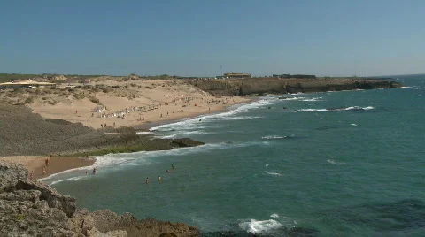 People on the beach in summer Stock Footage 600839