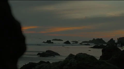 People on Beach at Sunset 2 스톡 동영상 201310717