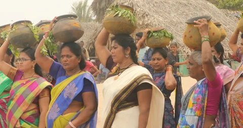 People at Beach Temple Kakinada India Stock Footage 317562001