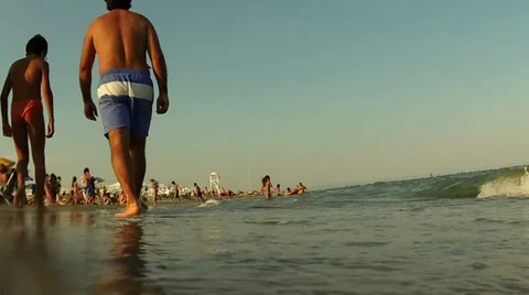 PEOPLE ON THE BEACH TIME LAPSE Stock Footage 27231348