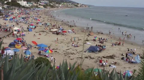 People on the Beach, Time Lapse Stock Footage 52704731