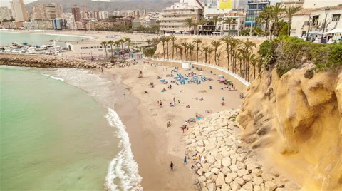 People at the Beach Timelapse Stock Footage 52527640