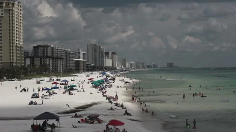People At The Beach For Vacation Stock Footage 56162089