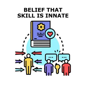 People believing skill is innate concept illustration Stock Illustration