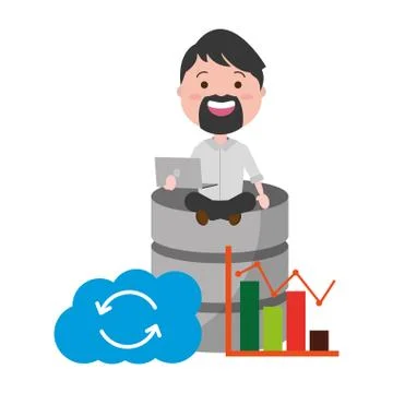 People big data 스톡 일러스트