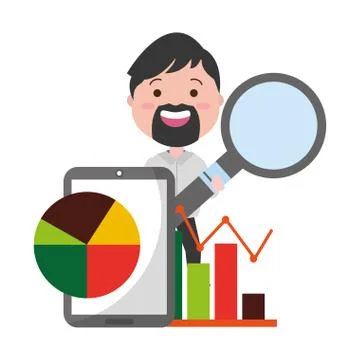 People big data Illustrazione stock