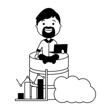 People big data 스톡 일러스트