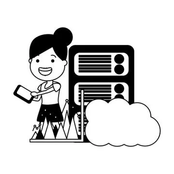 People big data Illustrazione stock