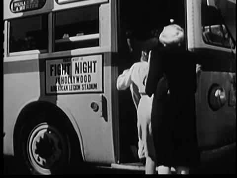 People boarding bus Stock Footage 260252982