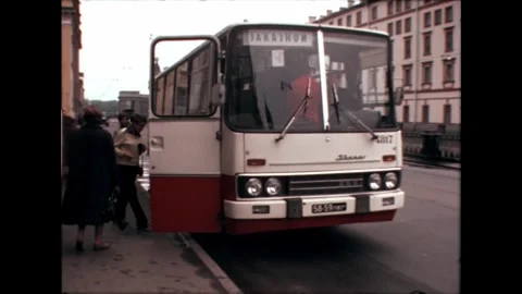 People Boarding Bus Stock Footage 278399396