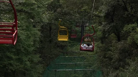 People boarding a cable car Stock Footage 333663264