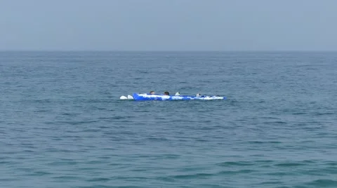 People in a boat Stock Footage 65614685