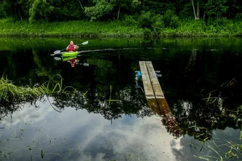 People boating on river Stock Photos