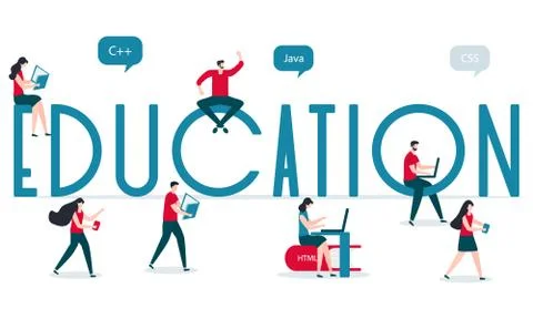 People books device Learning programming languages Stock Illustration