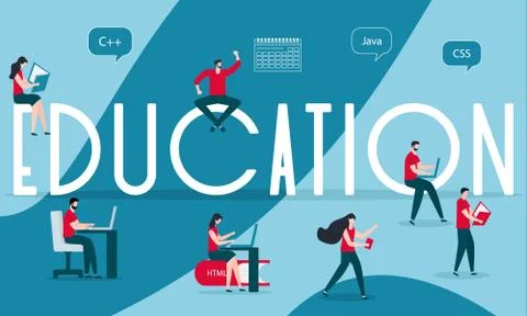 People books device Learning programming languages Stock Illustration