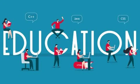 People books device Learning programming languages Stock Illustration