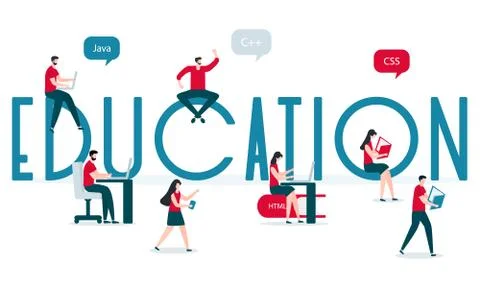 People books device Learning programming languages Stock Illustration