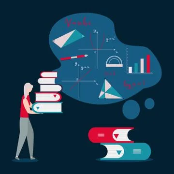 People, books. Learning, education. Vector イラスト素材