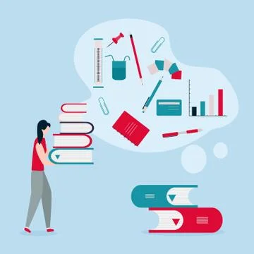 People, books. Learning, education. Vector イラスト素材